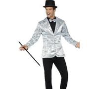 Sequin Jacket Adults Summer Camp Star Fancy Dress Costume Sequin Suit Mens ladie