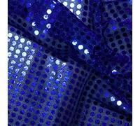 Sequin Jersey Shiny Sparkly Material Fabric Dress Metallic 1 Metre (Royal Blue)