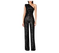 Sequin Jumpsuit for Women UK Sale Sparkly Sleeveless One-Shoulder Playsuits Sexy Glitter High Waist Jumpsuits Ladies Elegant Wedding Outfits Party Cocktail Prom Club Festival Romper