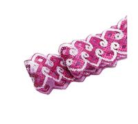 Sequin Lace Trim 1Yard Round Sequins Lace Ribbon for Garments Edge Wrapping Wedding Party Dress Sewing Trims(Color 12)