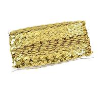 Sequin Lace Trim 5/10/20M 15mm Sequin Lace Ribbon Beaded Braided Trim Wedding Dresses Decorative Trimmings Stitching Laces DIY Sewing Accessories(Color 17,15mm-20Meters)