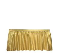 Sequin Light Gold Table Skirt Tablecloth Glitter Shimmer Rectangle Covers For Birthday Party Event Wedding Decor for Banquet Wedding Birthday Party(Gold,12ft 70x426cm)
