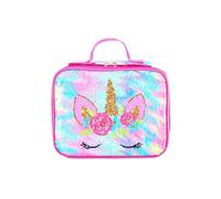 Sequin Lunch Box, Reversible Sequin Flip Color Change, Insulated, Quick and Simple Organization, Perfect for Working Women or Kids (Unicorn)