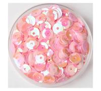 Sequin Mix Color Cup Sequin 4mm 5mm 6mm Flat Round Loose Sequins for Crafts Sewing Decoration DIY Accessory(Ab Pink,4mm 20g 4000pcs)