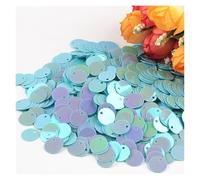 Sequin Paillette Sequin 10mm 15mm 20mm 25mm Large Flat Round Edge Hole Loose Sequins for Carfs(Color 19,30mm20g)