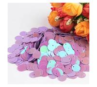 Sequin Paillette Sequin 10mm 15mm 20mm 25mm Large Flat Round Edge Hole Loose Sequins for Carfs(Color 14,30mm20g)