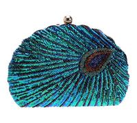 Sequin Peacock Clutch Bag Beaded Embroidered Bag Retro Embroidery Evening Bag Beaded Clutches Women's Party Elegant Purse