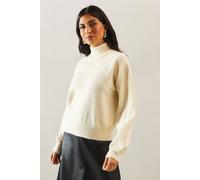 Sequin Polkadot High Neck Jumper Wallis Ivory L