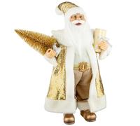 Sequin Santa 60cm - Champagne - Bring A Sparkle to Your Home This Christmas with This Charming Sequin Santa - Weight: 800g