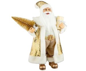 Sequin Santa 60cm - Champagne - Bring A Sparkle to Your Home This Christmas with This Charming Sequin Santa - Weight: 800g