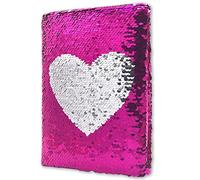 Sequin Secret Diary for Girls, 160Page Pink Notebook Gifts for Kids Journal