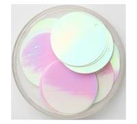 Sequin Sequins 30mm 40mm 50mm Sequins for Craft Large Round Sequins Paillette Lentejuelas With1 Side Hole DIY(Color 10,50mm)