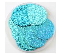Sequin Sequins 30mm 40mm 50mm Sequins for Craft Large Round Sequins Paillette Lentejuelas With1 Side Hole DIY(Color 8,40mm)