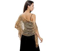 Sequin Shawls for Evening Dresses, Vintage Sequin Womens Shawls and Wraps for Formal Party, 1920s Light Soft Scarf Wedding Sparkle Cape Cover Up Wedding Accessories for Disco Cosplay Party Carnival
