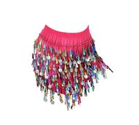 Sequin Skirt for Women Today's Deals, A Line Silver Sequin Skirt Sexy Sequin Skirt Rave Mini Skirts Ballet Dance Fringe Hip Scarf Glitter Sequin Skirt Gift for Women Personalised Festival Essentials