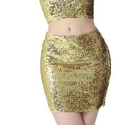 Sequin Skirts for Women, Sexy Sparkly Stretchy Bodycon Glitter Hip Skirt, Shiny Sequined Belly Dance Short Hip Wrapped, Waist A Line Mini Skirt for Party Cocktail Dress Concerts Night Out Performance