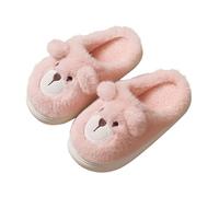 Sequin Slippers Little Girls Children's Plush Slippers 2025 Autumn and Winter Warm Soft and Comfortable Bedroom Slippers Memory Non Home Shoes Toddler Jelly (Pink, 4.5 Big Kids)