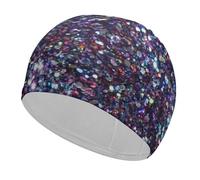 Sequin Sparkle Shimmer Glitter Swim Cap for Women Men Comfortable Bathing Cap Durable Swimming Shower Caps