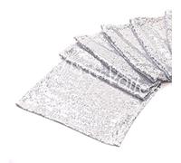 Sequin Sparkle wedding Party Table Runner - Genuine UK SELLER 12" x 108" (10 RUNNERS, SILVER)