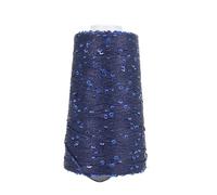 Sequin Sparkle Yarn, Glitter Knitting Yarn with Sequins 50 Grams Navy Blue, Black(Navy Blue (50grams))