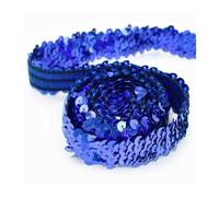 Sequin Trim 2/5/10Meters 30mm Sequin Lace Ribbon Stretch Fabric Laces Trim for Clothes Elastic Band DIY Sewing Decoration Accessories Sewing Dress Decoration(Color 02,30mm-5Meters)