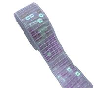 Sequin Trim 2/5Yards 25mm Sequins Ribbon Lace Trim Sequin Sewing Fabric for Dress Clothes Headdress Bridal Wedding Accessories(05,2 Yards)