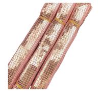 Sequin Trim 2/5Yards 25mm Sequins Ribbon Lace Trim Sequin Sewing Fabric for Latin Dress Clothes Headdress Bridal Wedding Accessories Sewing Dress Decoration(Color-18,5yards Length)