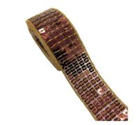 Sequin Trim 2y/5Yards/Lot 25mm Sequins Ribbon Lace Trim Sequin Sewing Fabric for Dress Clothes Headdress Bridal Wedding Accessories Sewing Dress Decoration(Color-16,5 Yards)