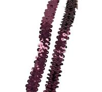 Sequin Trim 5/10/25Meters 2cm Sequins Strech Lace Ribbons Elastic Trims for Dance Dress Paillette DIY Sewing Accessories(Color2,2cm-25Meters)