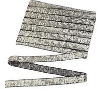 Sequin Trim Sequin Ribbon 7.5 Yards Flat Glitter Trim for Sewing, Costumes, Wedding Decor, Fashion Crafting (Golden)