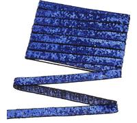 Sequin Trim Sequin Ribbon 7.5 Yards Flat Glitter Trim for Sewing, Costumes, Wedding Decor, Fashion Crafting (Royal Blue)