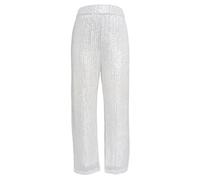 Sequin Trousers Women's Long Silver Jogging Bottoms Women's Baggy Glitter Trousers Long Flared Trousers High Waist Elastic Leisure Trousers Casual Dance Trousers Comfortable Yoga Trousers Carnival