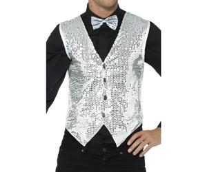 Sequin Waistcoat, Silver