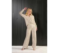 Sequin Wide Leg Trousers Finding Friday Silver 16