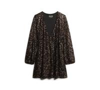 Sequin wrap mini-dress for women Superdry Marron M