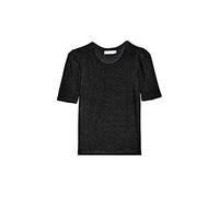 Sequined effect T-shirt for women La Petite Étoile Velvety Noir 36