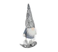 Sequined Skiing Gnomes Dwarf Figures Christmas Gnomes Stuffed Plush Dolls Ornament Decoration For Holiday Tabletop Shelf Seasonal Home Decoration