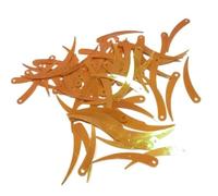 Sequins 1000pcs Chilli Ivory Shape Sequins 5 * 32mm PVC Flat Paillette Decoration 1 Hole 18 Colors Available(Orange AB)