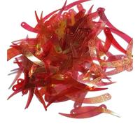 Sequins 1000pcs Chilli Ivory Shape Sequins 5 * 32mm PVC Flat Paillette Decoration 1 Hole 18 Colors Available(Transparent Red)
