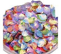 Sequins 18 * 20mm Shell Shape PVC Bulk Sequined DIY Garment Sewing Supplies Footwear Party Decoration(Mixed Color,20g)