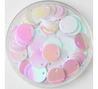 Sequins， 30mm Colorful Large Sequin PVC Flat Round Loose Sequin s Sewing Craft DIY Scrapbooking Pendant Sequins Trim10g(ABwhite,30mm 10g 36pcs)