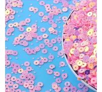 Sequins， 4mm for Sewing Clothes Decoration Sequins DIY Handmade Accessories(Pink 2,4mm 50g)