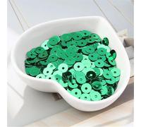 Sequins， 720Pcs/Pack 6mm Flat Round Loose Sequins Paillettes Sewing Wedding Craft, Women Garments DIY Accessories(Dark Green)