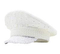 Sequins Bride Hat Hat Wedding Halloween Party Captain Cap Travel Taking Photo Wedding Officer For Women Rhinestone For Women Colorful Captain Hats
