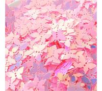 Sequins Butterfly Shape PVC Bulk Nail Sequins Nails DIY Clothing Sewing Supplies Footwear Party Decoration(Golden Pink)