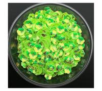 Sequins， Cup Plum Blossom Multicolor 5mm-8mm 30g-150g for Sewing and DIY Crafts(Gold Glitter Green,5mm 30g)