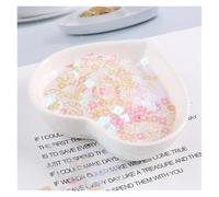 Sequins， Flat Square Sequins for Crafting and Sewing, 4mm/5mm/7mm, Multicolor(AB Transparent,5mm 1000pcs 10g)