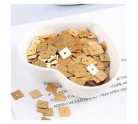 Sequins， Flat Square Sequins for Crafting and Sewing, 4mm/5mm/7mm, Multicolor(Matt Gold,5mm 1000pcs 10g)