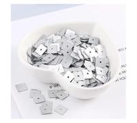 Sequins， Flat Square Sequins for Crafting and Sewing, 4mm/5mm/7mm, Multicolor(Matt Silver,5mm 1000pcs 10g)