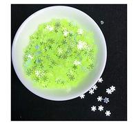 Sequins for Crafting, 5mm Snowflake PVC Sequins 20g/lot Multicolor Craft Manicure Wedding Decoration Confetti(Light Green)
